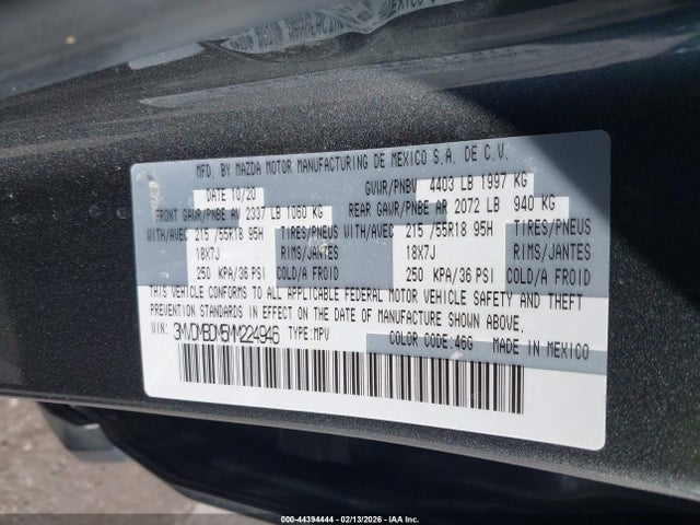 Продаж на аукціоні авто 2021 Mazda Cx-30 Premium, vin: 3MVDMBDM5MM224946, номер лоту: 44394444