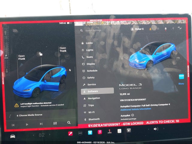 5YJ3E1EA1SF059097 Tesla Model 3 Long Range Rear-wheel Drive/standard Rear-wheel Drive
