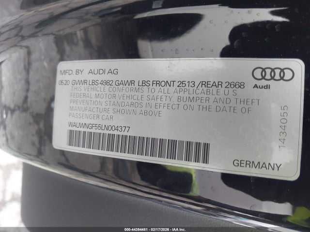 2020 AUDI A5 CABRIOLET WAUWNGF55LN004377 Photo 8