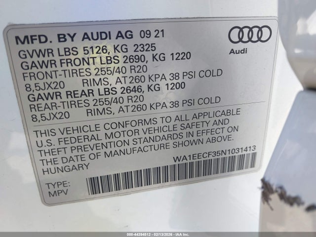 2022 AUDI Q3 WA1EECF35N1031413 Photo 8