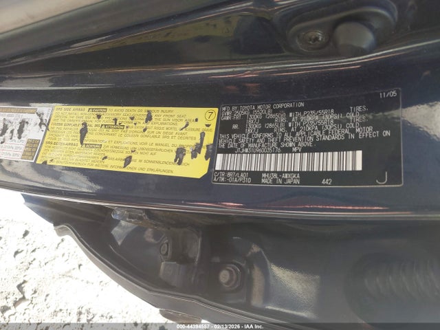 44394557 :رقم المزاد ، JTJHW31U960035176 vin ، 2006 Lexus Rx 400h مزاد بيع