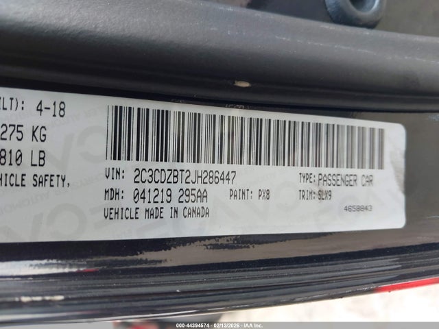 2018 DODGE CHALLENGER 2C3CDZBT2JH286447 Photo 8