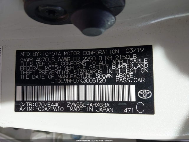2019 TOYOTA PRIUS JTDL9RFU7K3005120 Photo 8