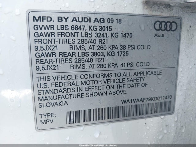 2019 AUDI Q7 WA1VAAF79KD011470 Photo 8
