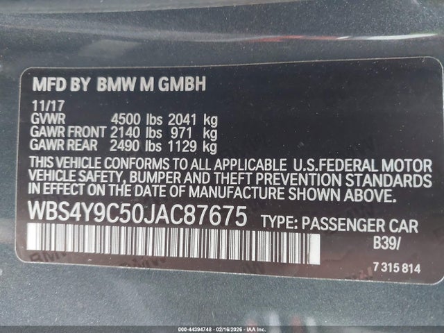 2018 BMW M4 WBS4Y9C50JAC87675 Photo 8