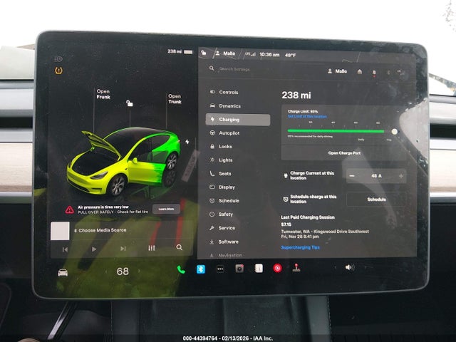 44394764 :رقم المزاد ، 7SAYGDEE9NF504732 vin ، 2022 Tesla Model Y Long Range Dual Motor All-wheel Drive مزاد بيع