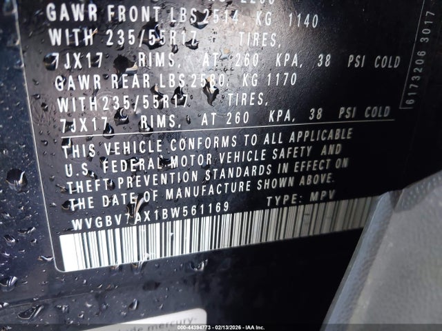 2011 VOLKSWAGEN TIGUAN WVGBV7AX1BW561169 Photo 8