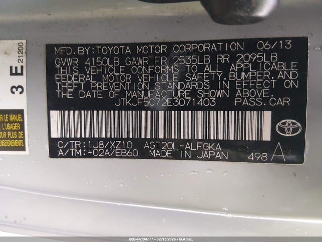Scion Tc 10 Series 2014 JTKJF5C72E3071403 Image 9