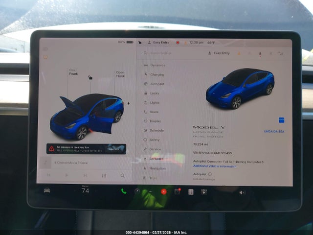 Aukcja sprzedaży 2021 Tesla Model Y Long Range Dual Motor All-wheel Drive, vin: 5YJYGDEE6MF305455, numer aukcji: 44394864