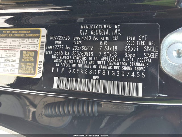 5XYK33DF8TG397455 KIA Sportage Ex