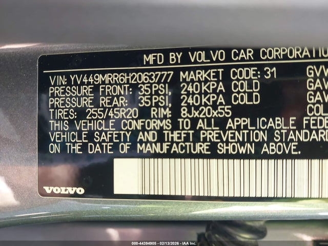 Volvo Xc60 T6 Dynamic 2017 YV449MRR6H2063777 Image 9
