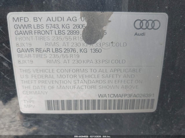 2015 AUDI Q5 WA1CMAFP3FA026391 Photo 8
