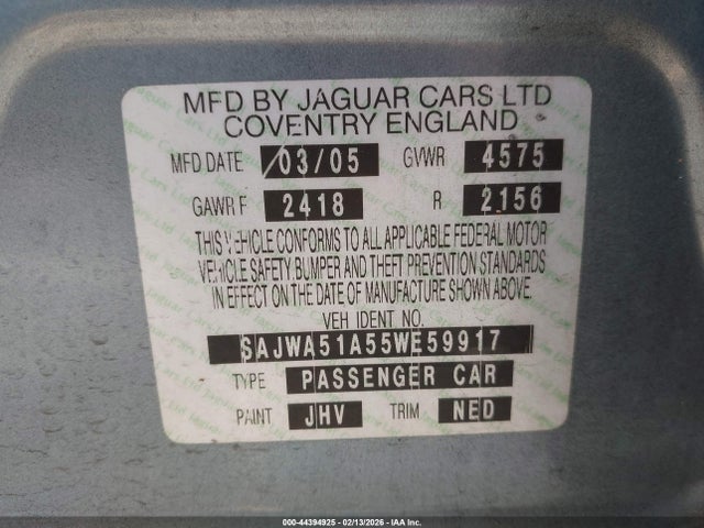 2005 JAGUAR X-TYPE SAJWA51A55WE59917 Photo 8