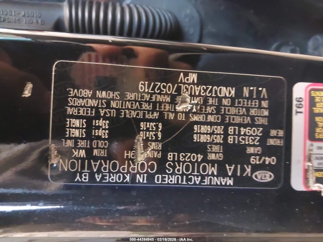 KNDJ23AU3L7052719 KIA SOUL LX