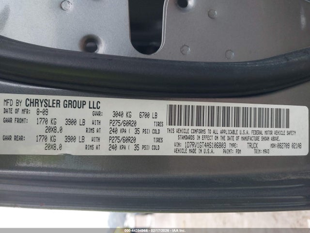 Aukcja sprzedaży 2010 Dodge Ram 1500 Slt/sport/trx, vin: 1D7RV1GT4AS106803, numer aukcji: 44394966