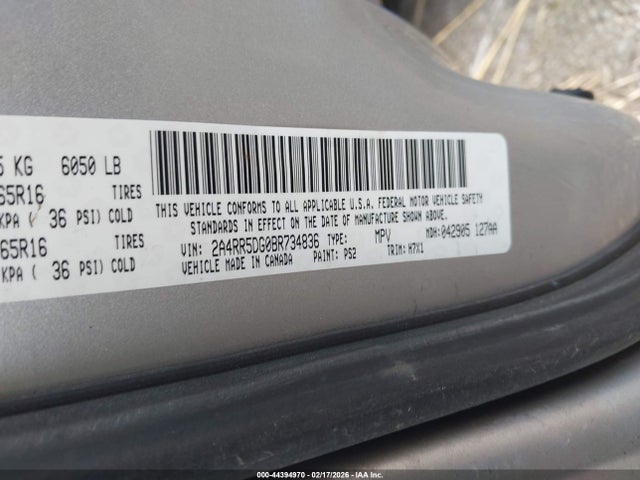 Aukcja sprzedaży 2011 Chrysler Town & Country Touring, vin: 2A4RR5DG0BR734836, numer aukcji: 44394970