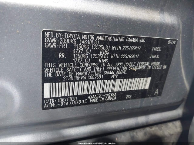 Toyota RAV4 LE 2020 2T3H1RFV5LC082591 Image 9