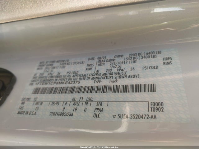 Ford F-150 Xl 2021 1FTEW1CP8MKE42375 Image 9
