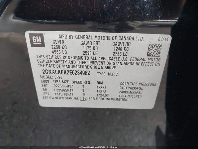 Chevrolet EQUINOX LS 2014 2GNALAEK2E6234982 Image 9