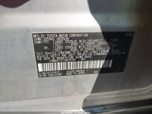 2007 TOYOTA RAV4 JTMBD31V276029189 Photo 8