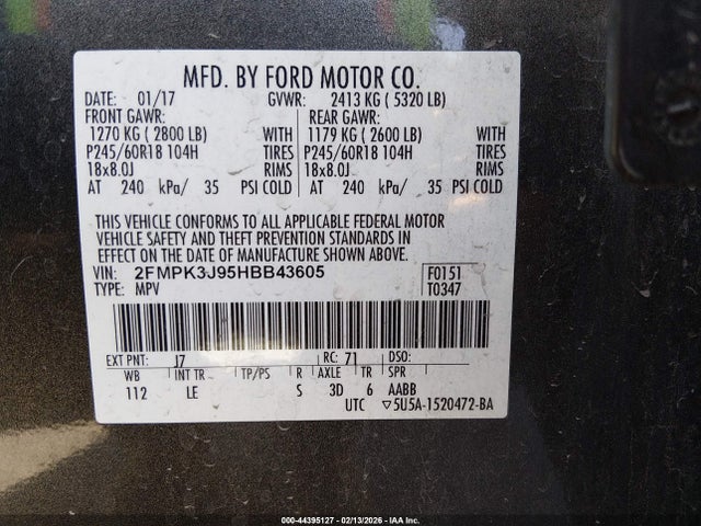 2017 FORD EDGE 2FMPK3J95HBB43605 Photo 8