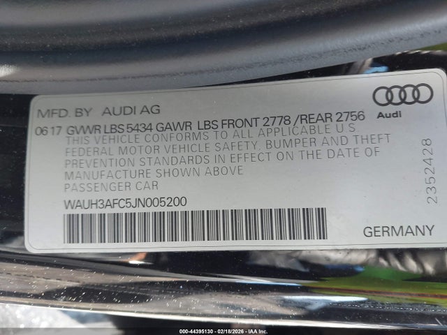 2018 AUDI A6 WAUH3AFC5JN005200 Photo 8