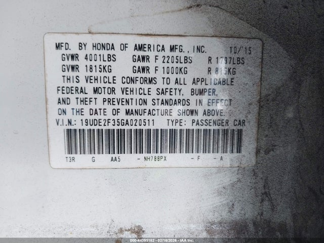 19UDE2F35GA020511 Acura Ilx 2.4l/acurawatch Plus Package