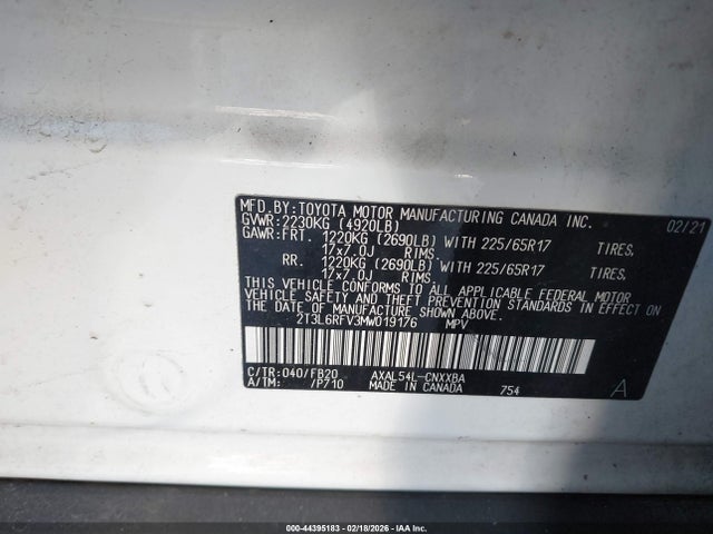 2021 TOYOTA RAV4 HYBRID 2T3L6RFV3MW019176 Photo 8