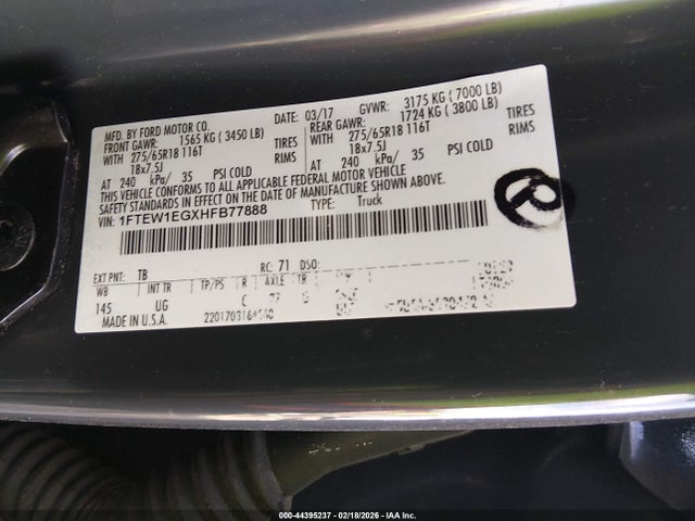 2017 FORD F-150 1FTEW1EGXHFB77888 Photo 8