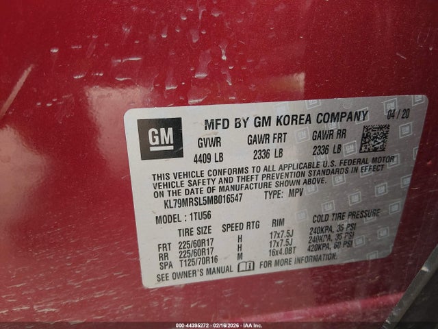 2021 CHEVROLET TRAILBLAZER KL79MRSL5MB016547 Photo 8