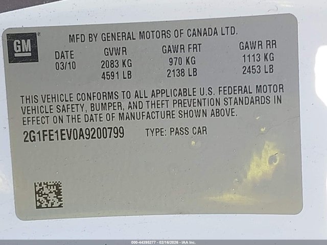 2010 CHEVROLET CAMARO 2G1FE1EV0A9200799 Photo 8