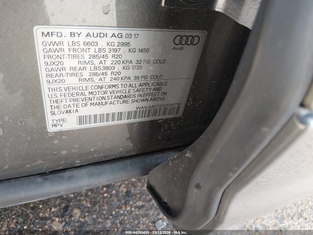 WA1LAAF72HD048716 Audi Q7 3.0t Premium