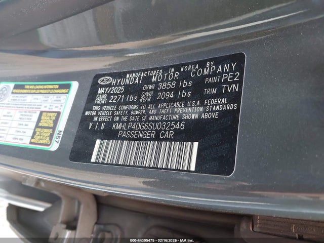KMHLP4DG6SU032546 Hyundai Elantra Limited