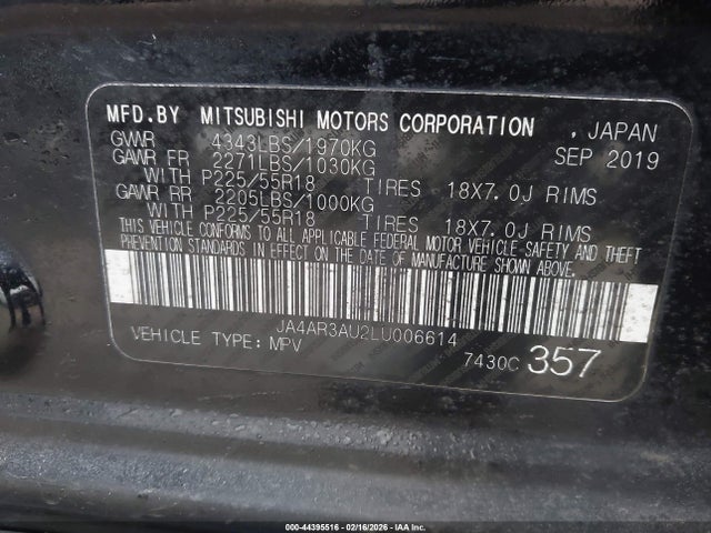2020 MITSUBISHI OUTLANDER SPORT JA4AR3AU2LU006614 Photo 8