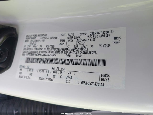 Ford F-150 Xlt 2020 1FTEW1CP4LKD57905 Image 9