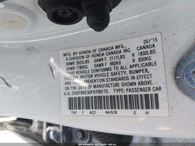 Honda CIVIC SI 2015 2HGFB6E50FH706175 Image 9