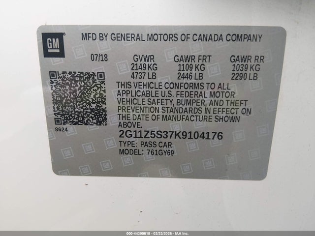 2G11Z5S37K9104176 Chevrolet IMPALA LT