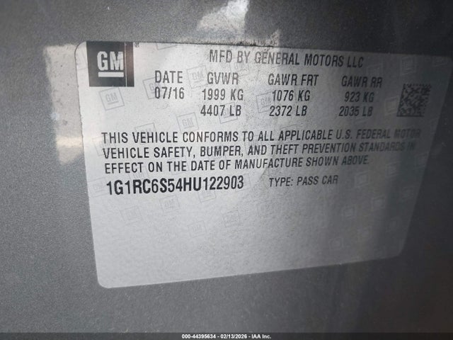 1G1RC6S54HU122903 Chevrolet VOLT LT