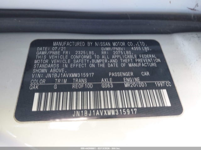 JN1BJ1AVXMW315917 Nissan Rogue Sport S Fwd Xtronic Cvt