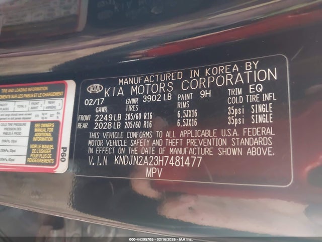 KNDJN2A23H7481477 KIA Soul