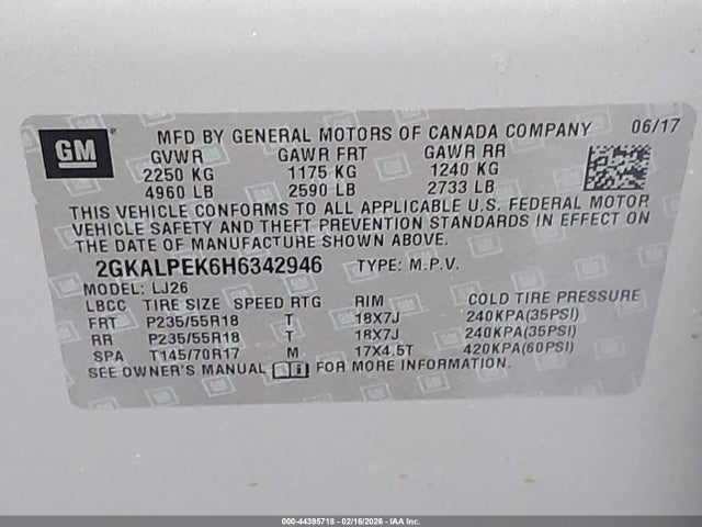 2GKALPEK6H6342946 GMC Terrain Slt