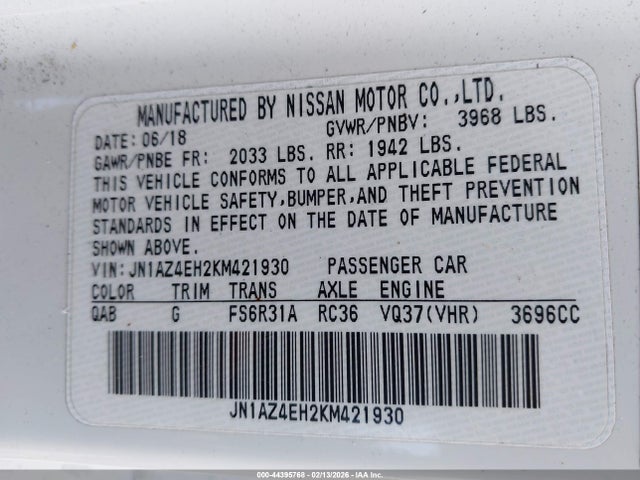 2019 NISSAN 370Z JN1AZ4EH2KM421930 Photo 8