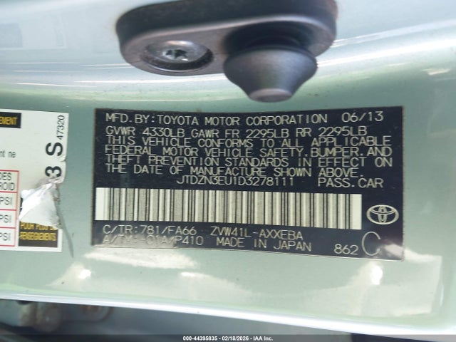 2013 TOYOTA PRIUS V JTDZN3EU1D3278111 Photo 8
