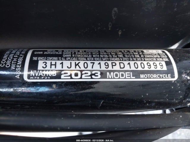 3H1JK0719PD100999 Honda NVA110 B