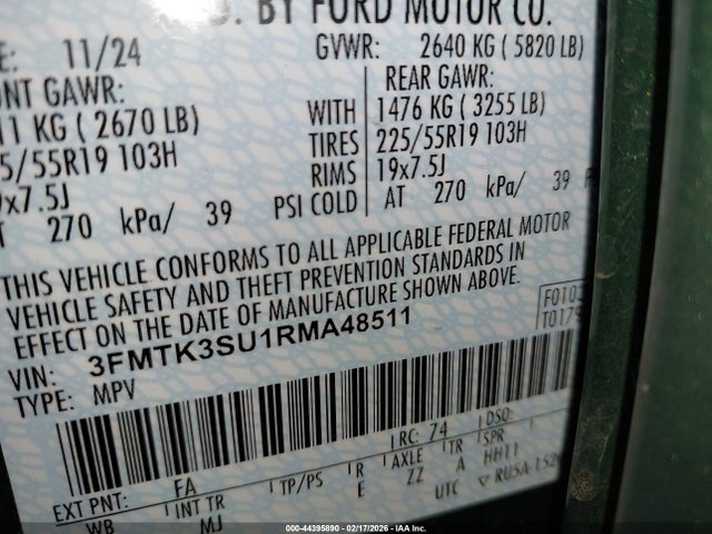 2024 FORD MUSTANG MACH-E 3FMTK3SU1RMA48511 Photo 8