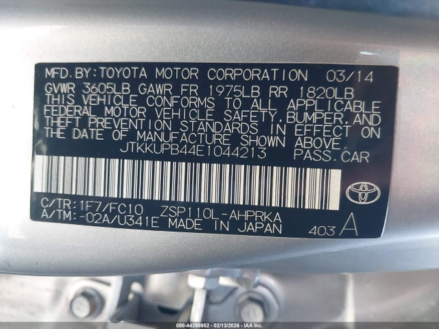 JTKKUPB44E1044213 Scion XD