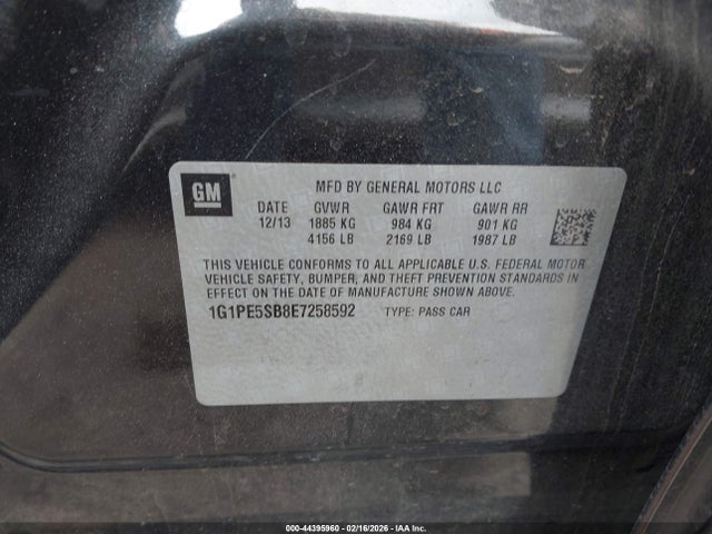 2014 CHEVROLET CRUZE 1G1PE5SB8E7258592 Photo 8