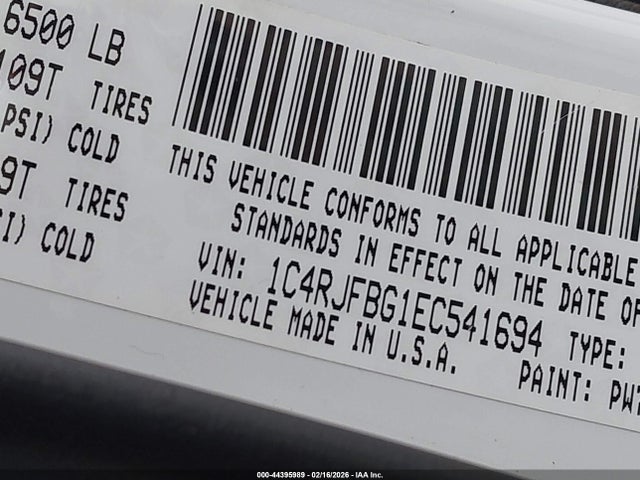 1C4RJFBG1EC541694 Jeep Grand Cherokee Limited