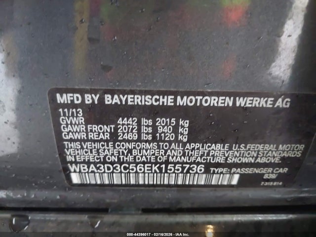 BMW 328D 2014 WBA3D3C56EK155736 Image 9