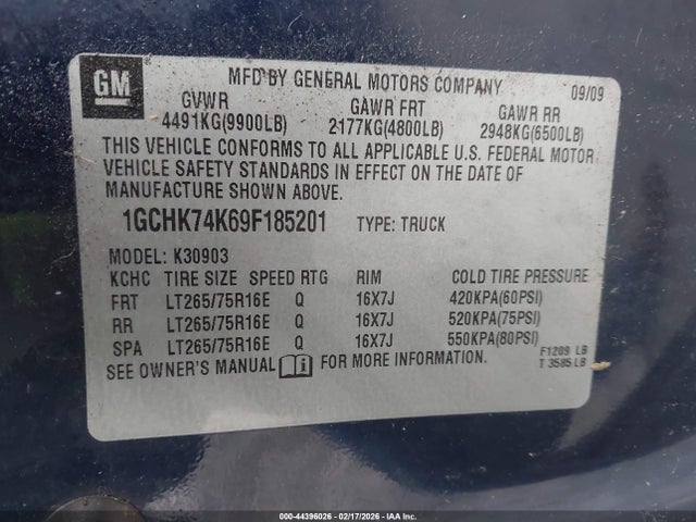 2009 CHEVROLET SILVERADO 3500HD 1GCHK74K69F185201 Photo 8